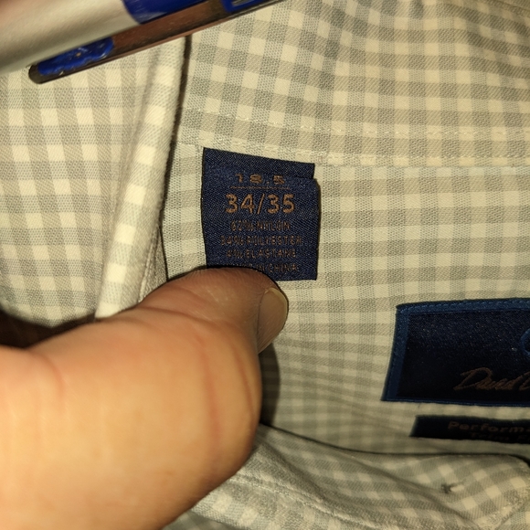 David Donohue Performance Slim Fit 18.5/34-35 - Picture 6 of 6